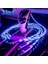 1 Arada Rgb Işıklı Şarj Kablosu — Uyumlu, Type-C ve Micro USB Bağlantılı — Çoklu Cihaz Şarj Kablosu, 1.2 Metre, LED Işıklı, Estetik ve Pratik Kullanım 2