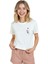 Kadın Beyaz Relaxed Fit %100 Pamuk Tişört – Rujlu Tek Çizgi Yüz Baskılı 3