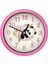 Mark Premium Serisi Desenli Pembe Duvar Saati 25 cm 1