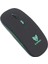 BT-100 2,4ghz & Kablosuz Sessiz Mouse Siyah Rgb Işıklı Bilgisayar, Laptop, Tablet ve Telefon Uyumlu Type-C Şarj Girişli 1