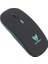 BT-100 2,4ghz & Kablosuz Sessiz Mouse Siyah Rgb Işıklı Bilgisayar, Laptop, Tablet ve Telefon Uyumlu Type-C Şarj Girişli 2