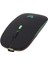 BT-100 2,4ghz & Kablosuz Sessiz Mouse Siyah Rgb Işıklı Bilgisayar, Laptop, Tablet ve Telefon Uyumlu Type-C Şarj Girişli 3