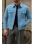 Erkek Trend Comfort Günlük Slim Fit B.mavi Kot Ceket 2