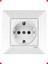 Beyaz Topraklı Duvar Prizi 1