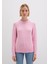 Ipek Karışımlı Bisiklet Yaka Pembe Kazak 1710726-70972 10