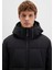 Su İtici Kapüşonlu Siyah Şişme Mont 0110675-71379 10