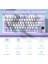 AK820PRO 75% Tkl Mekanik Oyun Klavyesi,2.4g Kablosuz/bt5.1/usb-C Kablolu,tft Renkli Ekran ve Cnc Düğmeli 81 Tuş,rgb Aydınlatma-Mor Beyaz 2