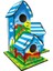 5269 Kumtoys Boyanabilir 3'lü Kuş Evi - Bird House 3