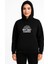 Kadın Kapşonlu Sweatshirt – Oversize Üç Iplik Şardonlu Hoodie, “west Coast Classics” Ön & Arka Baskılı, Kanguru Cepli Kışlık Günlük Stil - Siyah 1