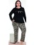 Lady Büyük Beden Renkli Desenli Uzun Kollu Pijama Takımı 1
