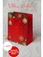 Noel Desenli Hediye Çantası Kırmızı I 5 Adet Yılbaşı Hediye Poşeti 25X30X9 Christmas 1
