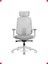 Fileli Başlıklı Ergonomik Çalışma Koltuğu – Gri 2