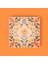 Kitchen Turuncu Çiçekli Taş Bardak Altlığı - Renkli - 10X10 cm 1