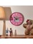 Slim Masal Çocuk Odası Duvar Saati - Pembe - 30 cm 1