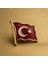 ( 1 Adet ) Türk Bayraklı Yaka Rozeti Gold Metal Türk Bayrağı Öğretmenler Günü Hediyesi Bayrak 2