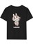 Kız Labubu Çocuk Baskılı T-Shirt - Siyah 1