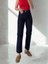 Koyu Mavi Boy Fit Kesik Paça Strait Jean 4