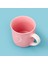 Houseware Kalp Desenli Porselen Kupa - Pembe / Beyaz - 320 ml 3