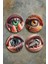 Ev Dekor Oval Pleksi Bardak Altlığı Temalı Desenli 4'lü Set Hologram Eyes 1