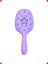Esnek Dolaşık Açıcı Lila Saç Fırçası 2