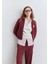 Biye Detaylı Fermuarlı Bordo Sweatshirt 1S10365-70393 10