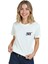 Kadın Beyaz Relaxed Fit %100 Pamuk Tişört – Renkli “art” Suluboya Baskılı 4