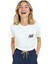 Kadın Beyaz Relaxed Fit %100 Pamuk Tişört – Renkli “art” Suluboya Baskılı 5