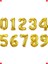 Gold Renk 6 Rakam Folyo Parti Balonu 102 cm 2