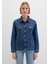 Karla 90lar Koyu Mavi Jean Ceket 110154-91001 9