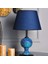 Light Sardes Çini Detaylı Seramik Abajur - Mavi Şapka / Siyah Ayak 1