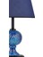 Light Sardes Çini Detaylı Seramik Abajur - Mavi Şapka / Siyah Ayak 3