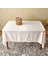 Soft Floral Devore Masa Örtüsü - Krem - 140X200 cm 1
