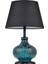 Light Patara Çini Detaylı Seramik Abajur - Siyah / Turkuaz 2
