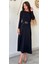 Kemer Detaylı Uzun Kollu Triko Elbise 3