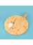 Pizza Sunum Tahtası ve Bıçağı - Açık Kahverengi - 34 cm 1