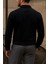 Erkek Trend Comfort Günlük Slim Fit Siyah Kot Ceket 6