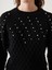 Yeni Sezon Bisiklet Yaka Boncuk Işlemeli Kadın Triko Kazak 3