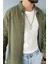 Haki Renk Cepli Uzun Kollu Kalın Kot Gömlek 1