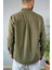 Haki Renk Cepli Uzun Kollu Kalın Kot Gömlek 5