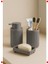 Gri Oval Akrilik 3 Parça Banyo Seti 1