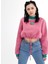 Logo Nakışlı Yüksek Yaka Crop Sweatshirt 1