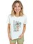 Kadın Beyaz Relaxed Fit %100 Pamuk Tişört – Love Harfli Çiçek Baskılı 3