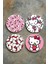 Ev Dekor Oval Pleksi Bardak Altlığı Temalı Desenli 4'lü Set Kittyyyyyy 1