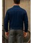 Erkek Trend Comfort Günlük Slim Fit Lacivert Kot Ceket 6