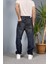 Lacivert Taşlanmış Eskitme Regular Kot Pantolon 4