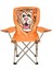 Katlanır Kaplan Desenli Çocuk Kamp Sandalyesi - Turuncu 1