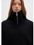 Yarı Fermuarlı Dik Yaka Siyah Sweatshirt 1S10434-900 14