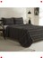 Antrasit Çift Kişilik Yatak Örtüsü Takımı 2