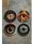 Ev Dekor Oval Pleksi Bardak Altlığı Temalı Desenli 4'lü Set Eyes 1