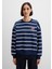 Çizgili Lacivert Sweatshirt 1S10456-84634 10